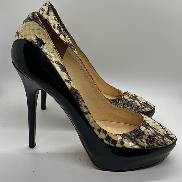 Jimmy Choo Authenticated Snakeskin Black Stiletto Heels Shoes *Sz 41/US Sz 11* - Picture 5 of 12